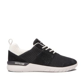 Supra Mens SCISSOR Low Top Shoes Black/bone | US-11520